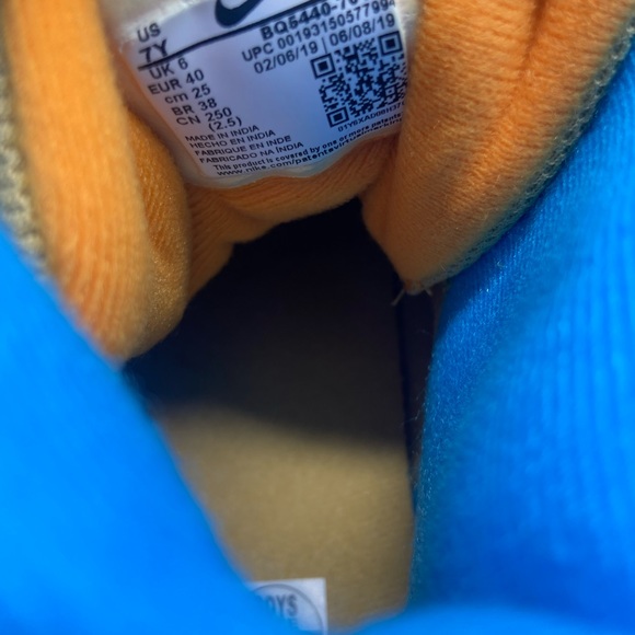 Nike Court Borough Mid 2 Boot 'Club Gold Blue Hero BQ5440-701 Youth Size 7Y New - Picture 10 of 11